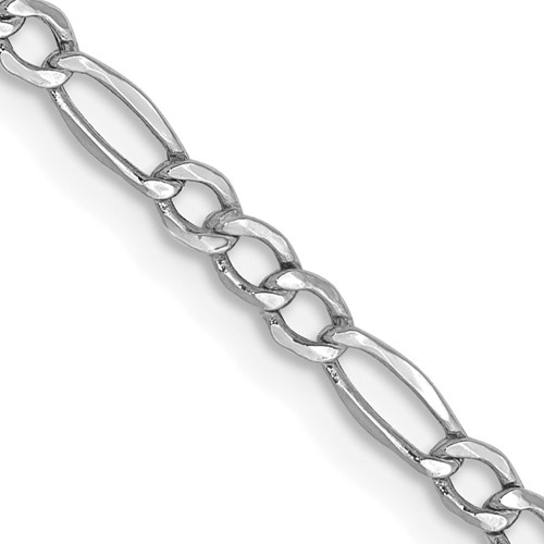 FB Jewels Solid Sterling Silver 7.75mm Figaro Anchor Chain