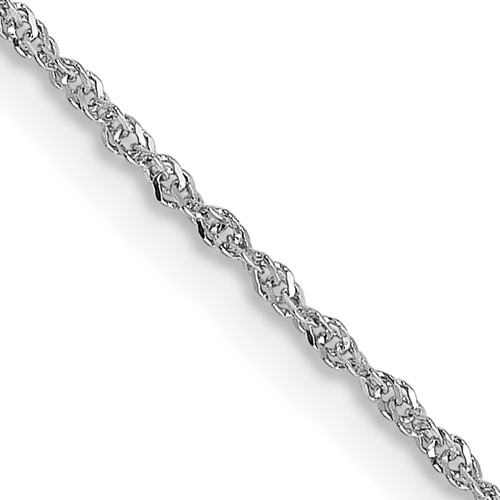 Jewels By Lux Leslie's 14K White Gold 1.2 mm Adjustable Diamond-cut Loose Rope