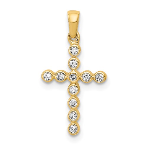 Gift Boxed Engravable Gold-Plated Patterned Confirmation/Communion Gold-Plated Kelly Waters Cross Engraveable Key Ring KW674Solid Polished 
