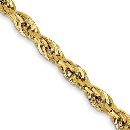 14k Yellow Gold Born to tap Pendant on a 14K Yellow Gold Rope Box or Curb Chain Necklace