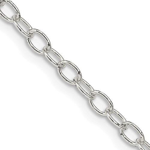 FB Jewels Solid Sterling Silver 9.5mm Rolo Bracelet 