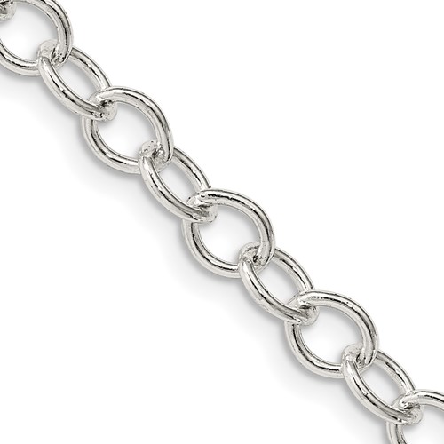 925 Sterling Silver 5.3mm Oval Link Cable Chain Necklace 30 Inch Pendant Charm Long Fine Jewelry For Women Gifts For Her