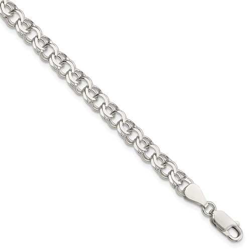 FB Jewels Solid Sterling Silver 6mm Cubetto Bracelet