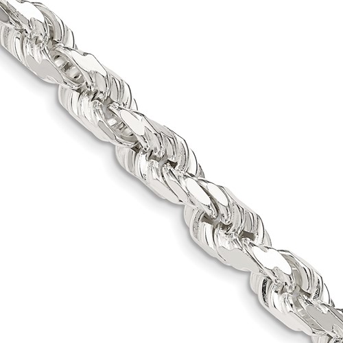 Sterling Silver 3.10mm Flat Rope Chain