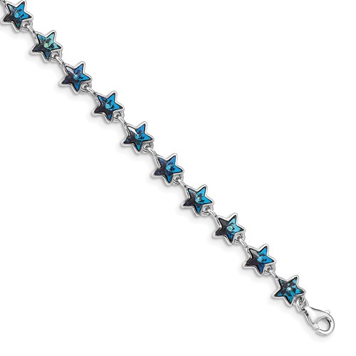 925 Sterling Silver Star Bracelet 7.5 Inch Celestial Fine Jewelry 